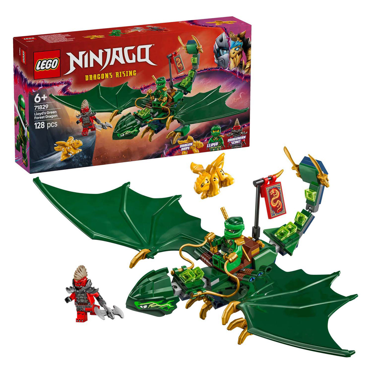 Lego 71829 ninjago lloyds grøn skovdrage | 2 stk