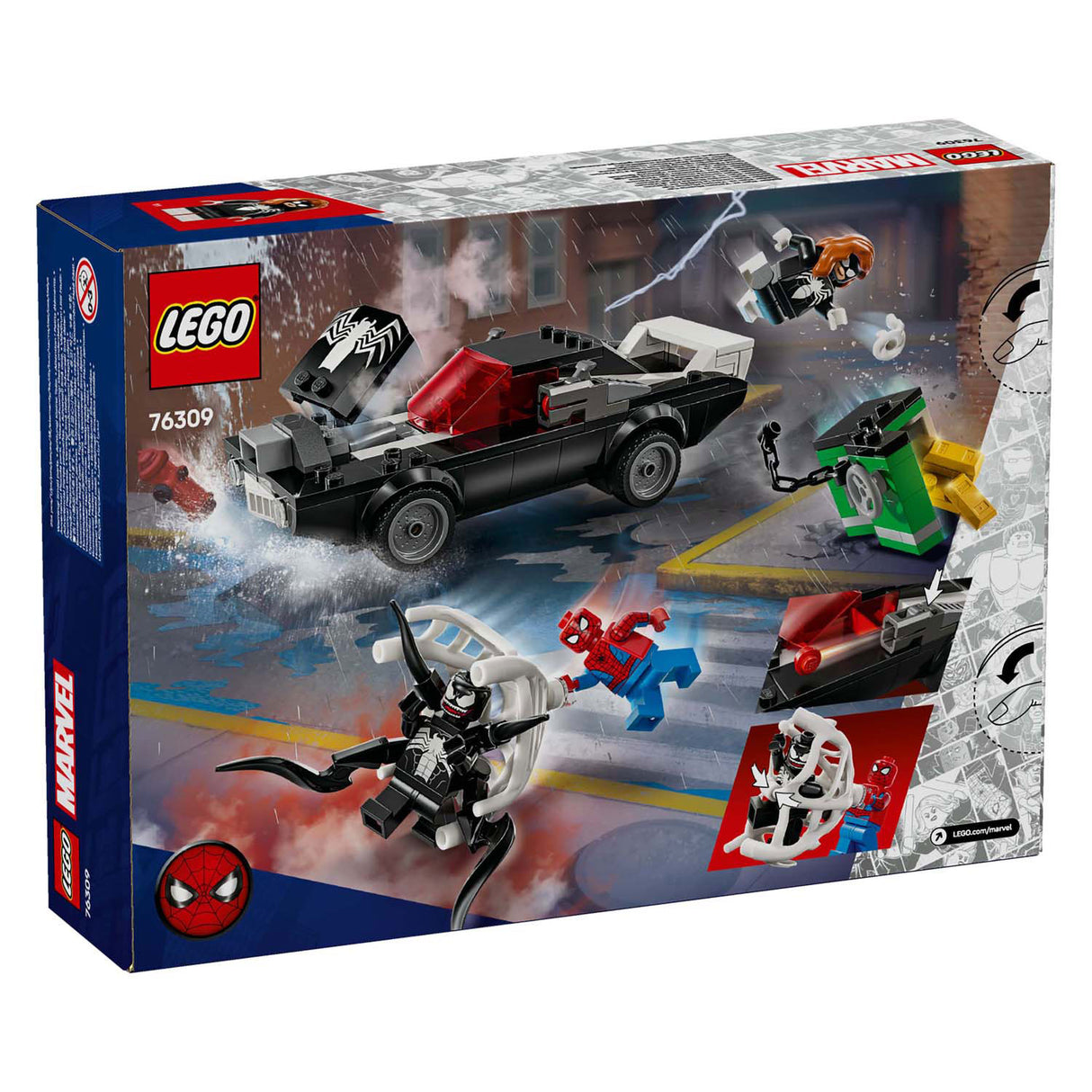 Lego Superhelden 76309 Spider-Man vs. Venoms Oldtimer