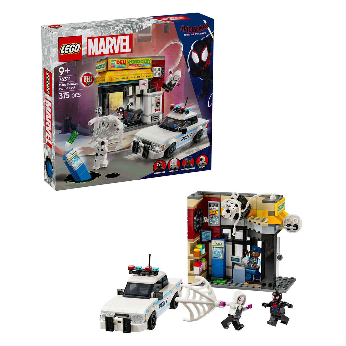 Lego superhelte 76311 spider-vers: miles morales vs. the mockery