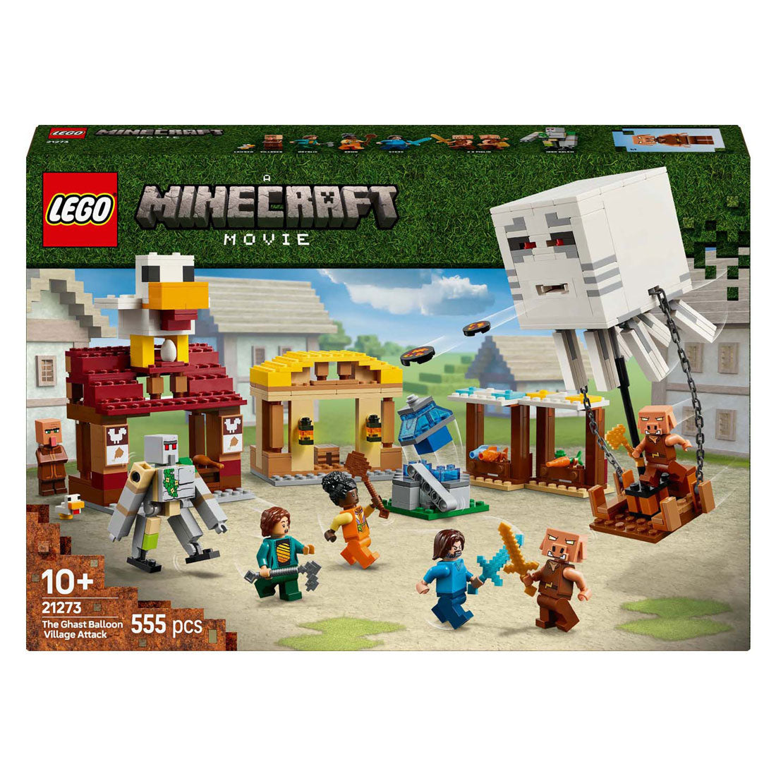 LEGO Minecraft 21273 The Ghast-Ballon attack on the village