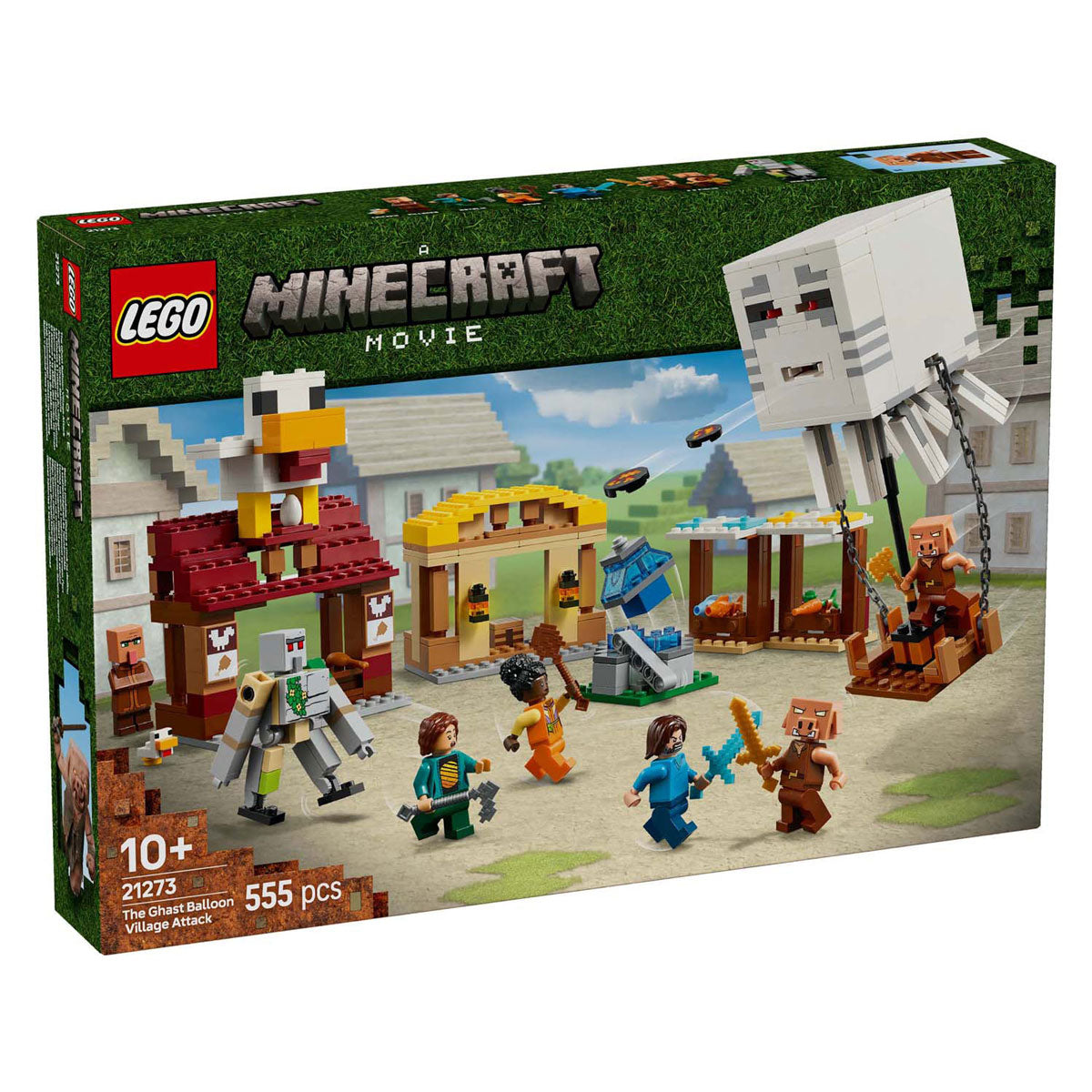 LEGO Minecraft 21273 The Ghast-Ballon attack on the village