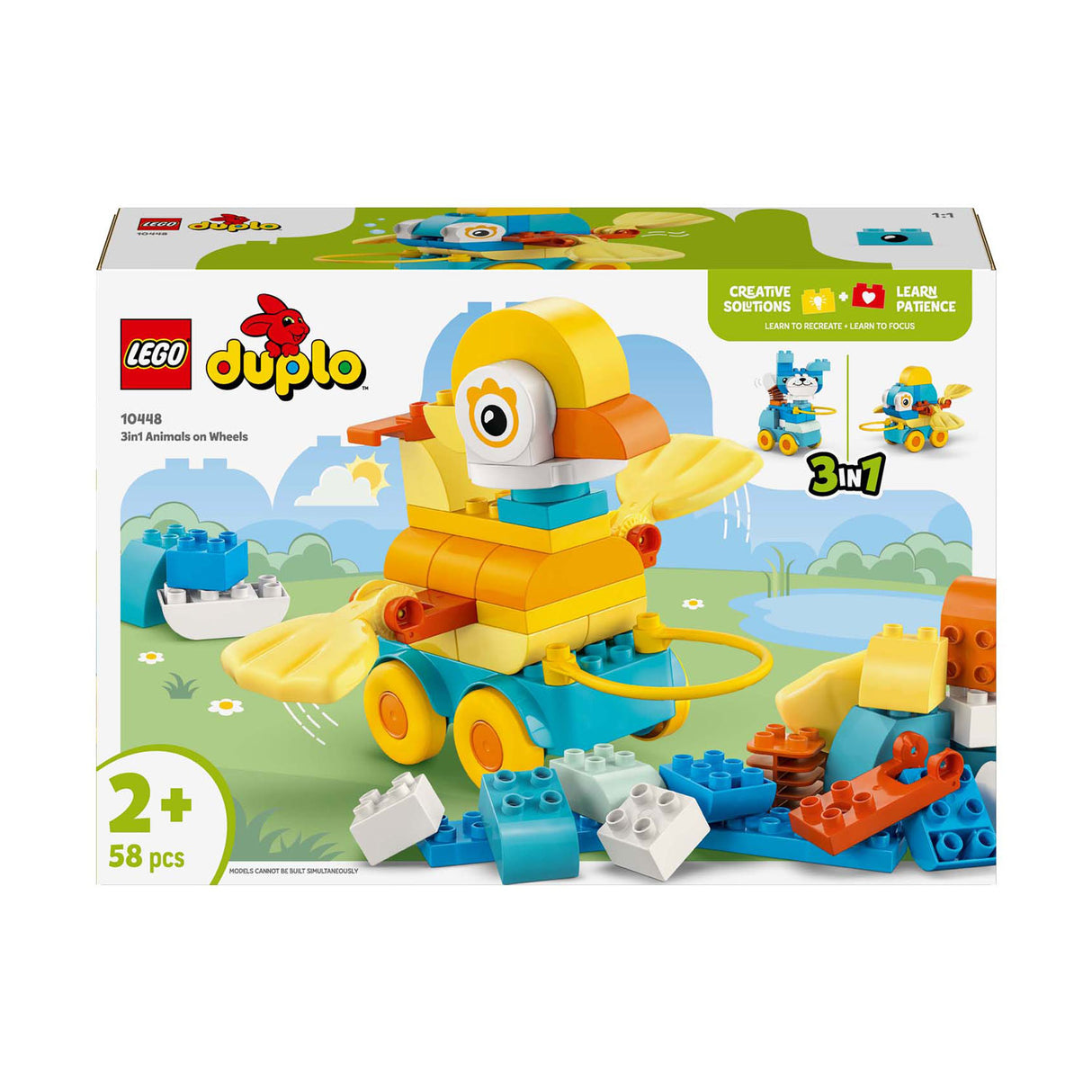 Lego Duplo 10448 3-i-1 Dyr på hjul Småbørnslegetøj