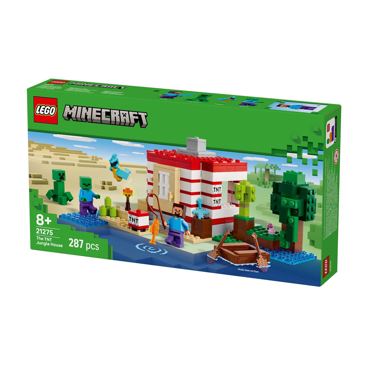 Lego minecraft 21275 het tnt junglehuis