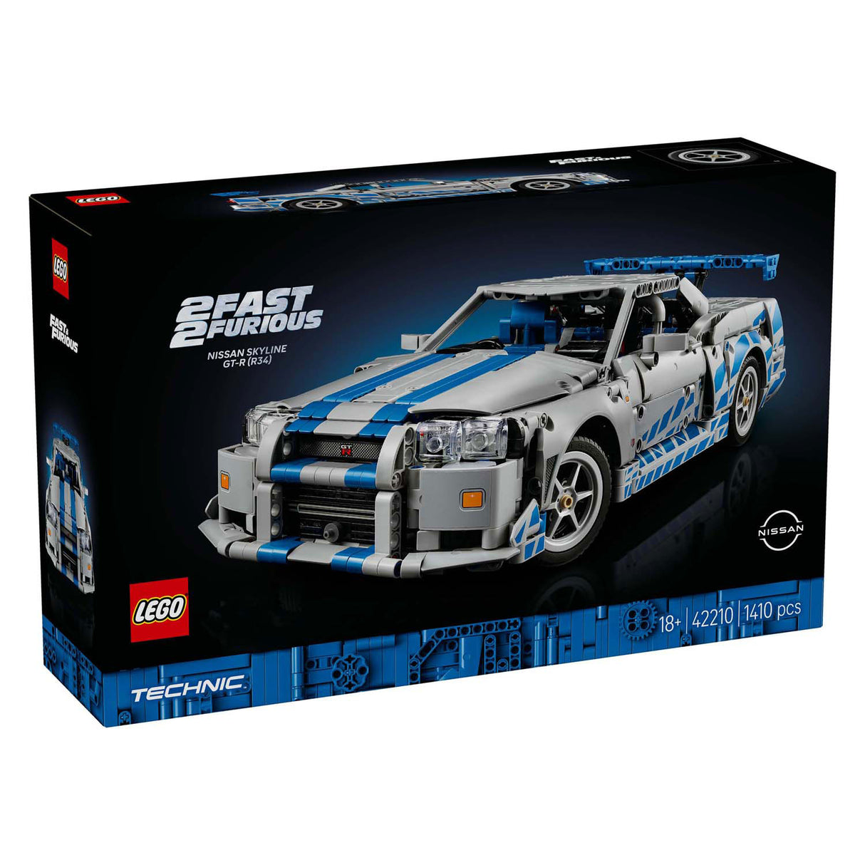 Lego Technic 42210 2 Fast 2 Furious Nissan Skyline GT-R (R34) Car