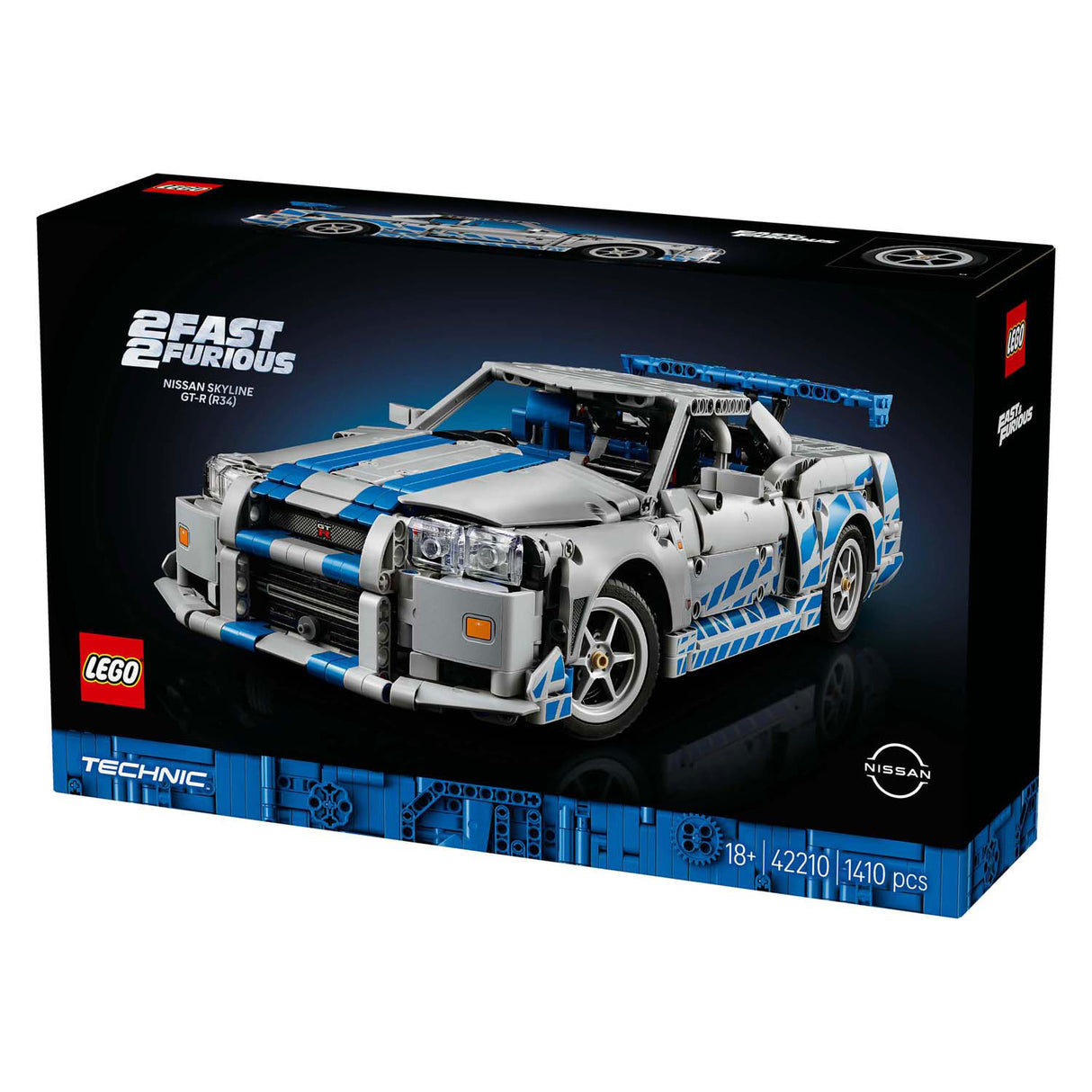 Lego Technic 42210 2 Fast 2 Furious Nissan Skyline GT-R (R34) Car