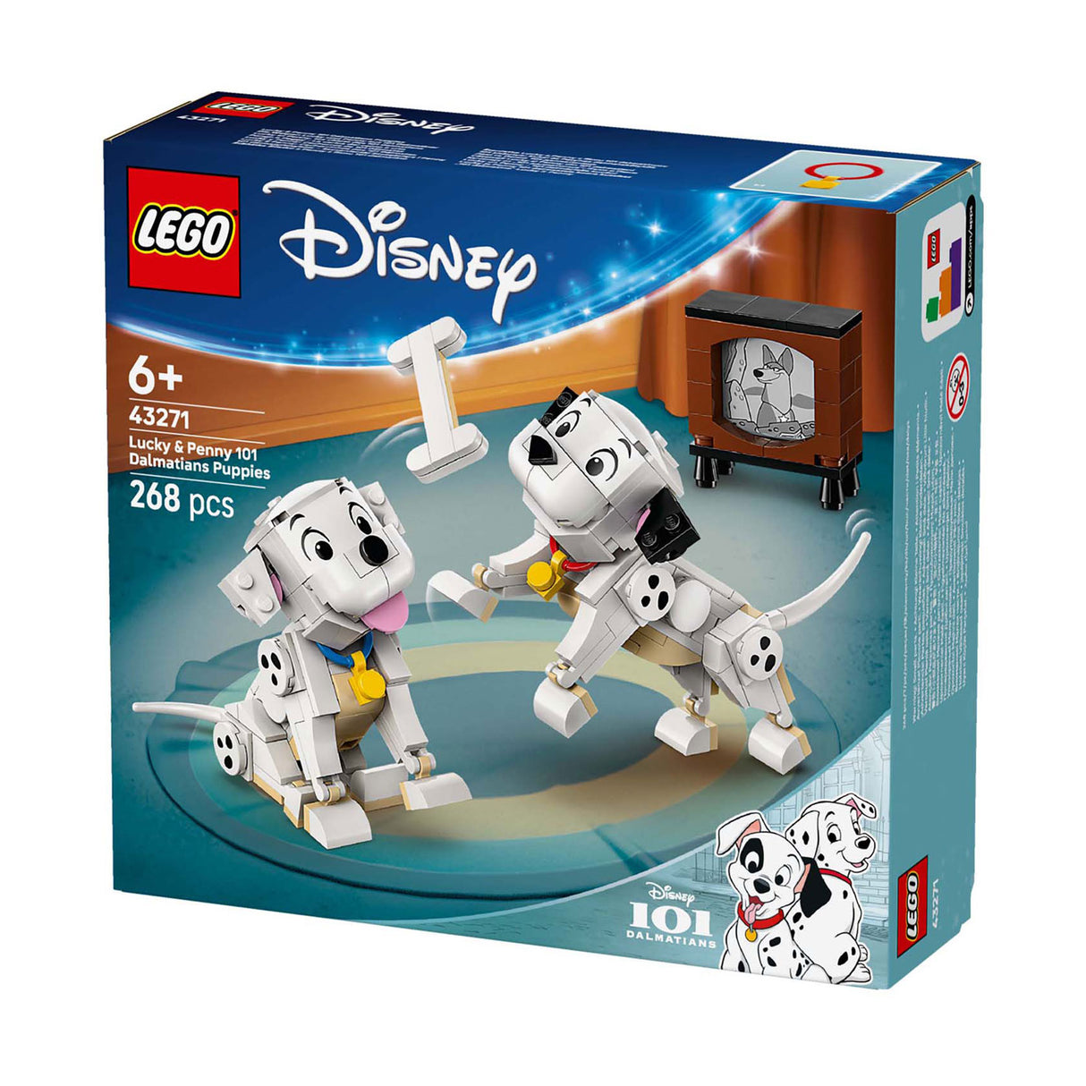 Disney Lego 43271 Classic Lucky and Penny from 101 Dalmatians