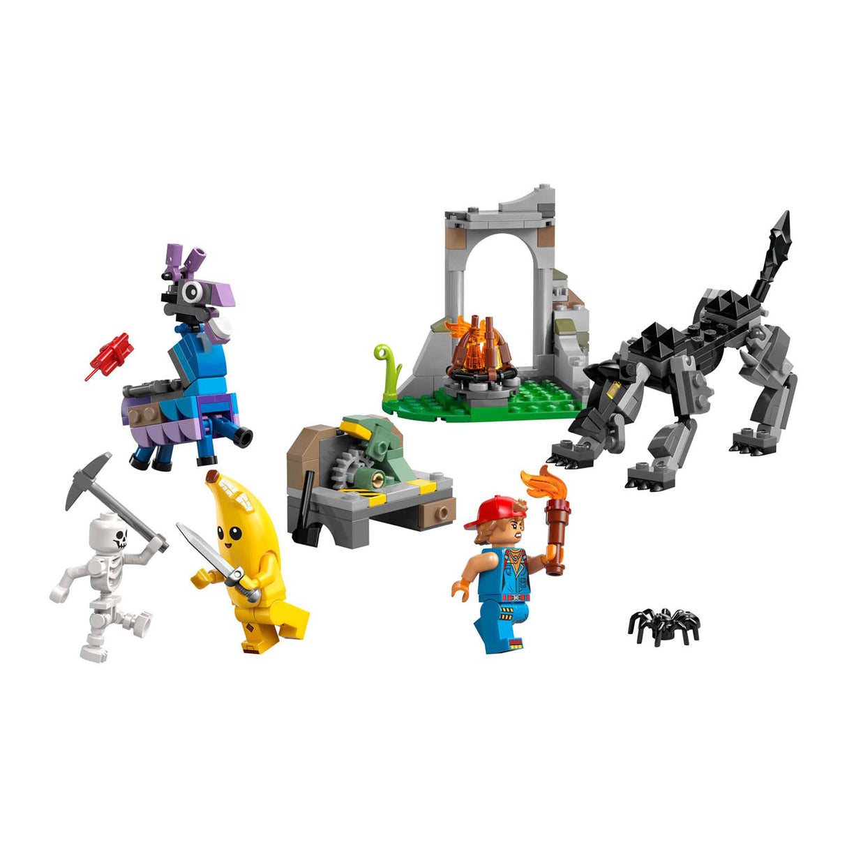 LEGO 77075 Fortnite Peely y Sparkplugs Camp
