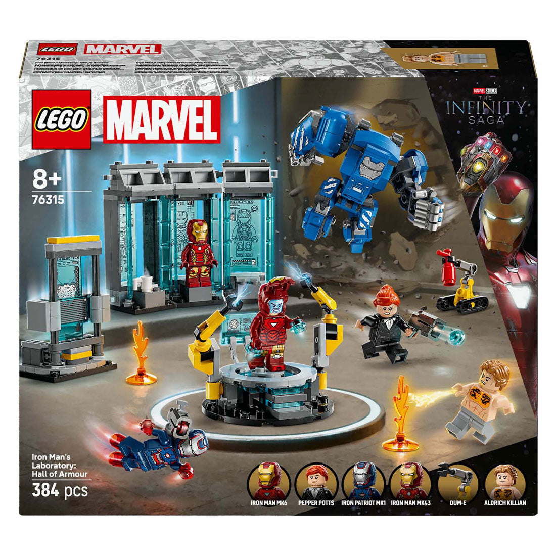 Lego 76315 super heroes marvel iron man's laboratory: armor room