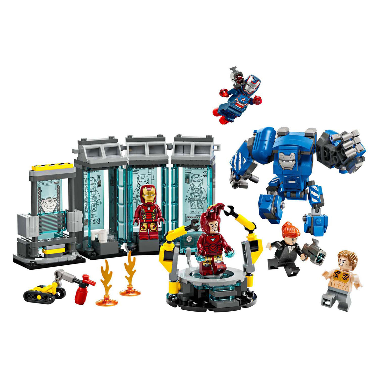 Lego 76315 super heroes marvel iron man's laboratory: armor room