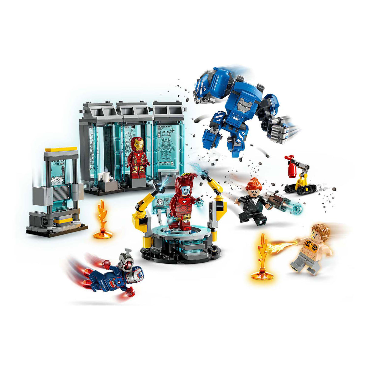 Lego 76315 super heroes marvel iron man's laboratory: armor room