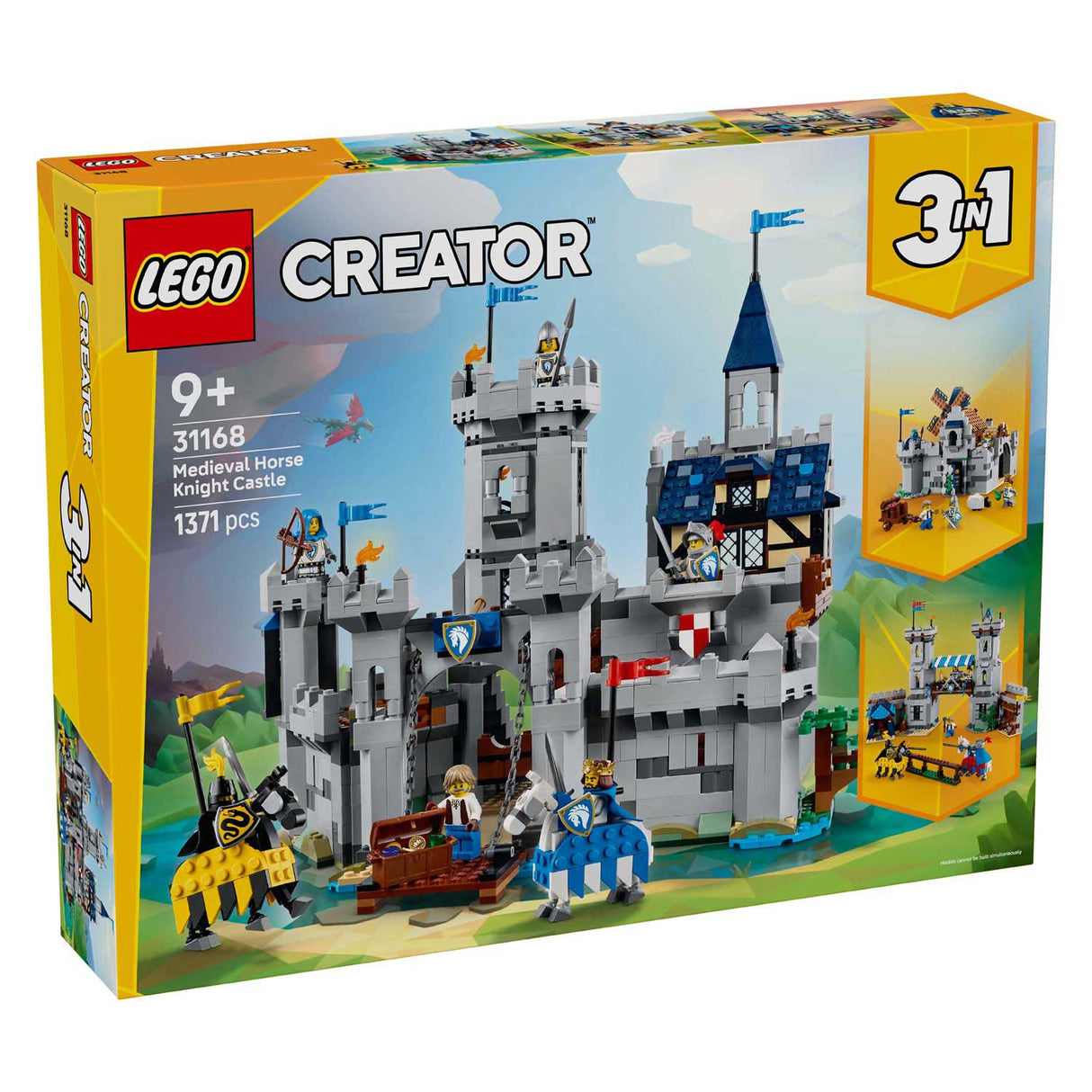 Lego creator 31168 middeleeuwse kasteel met ridders te paard