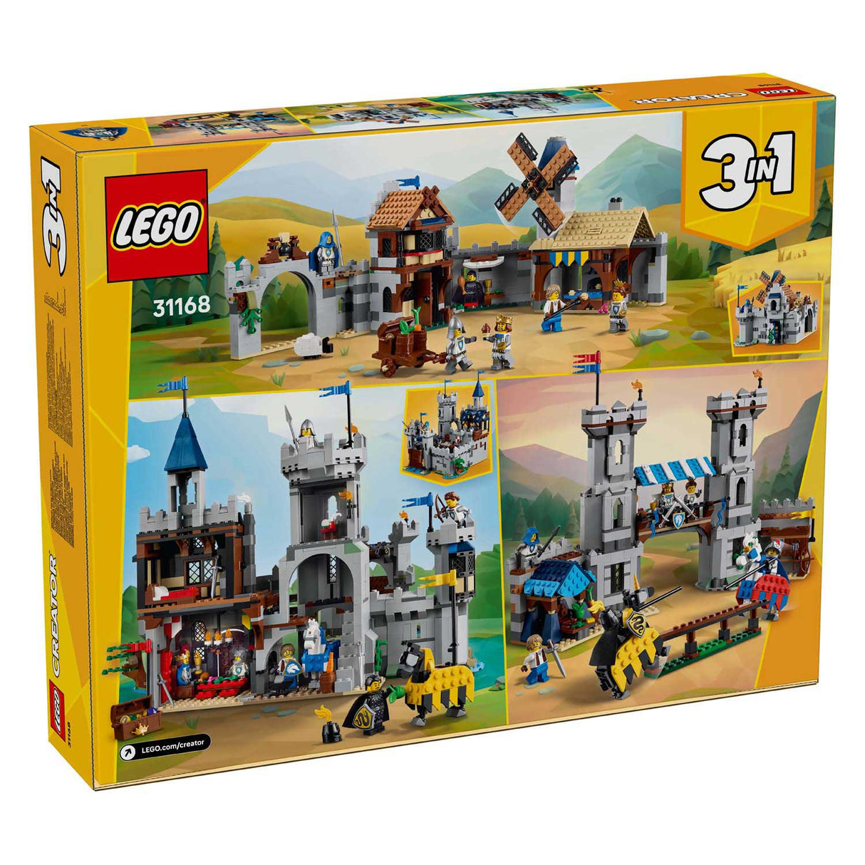 Lego creator 31168 medieval castle with knights on horseback