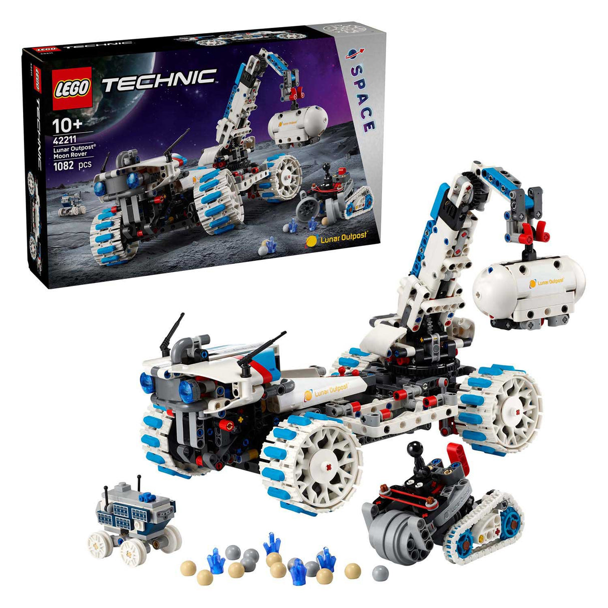 Lego technic 42211 hold előőrs moon rover űrjármű