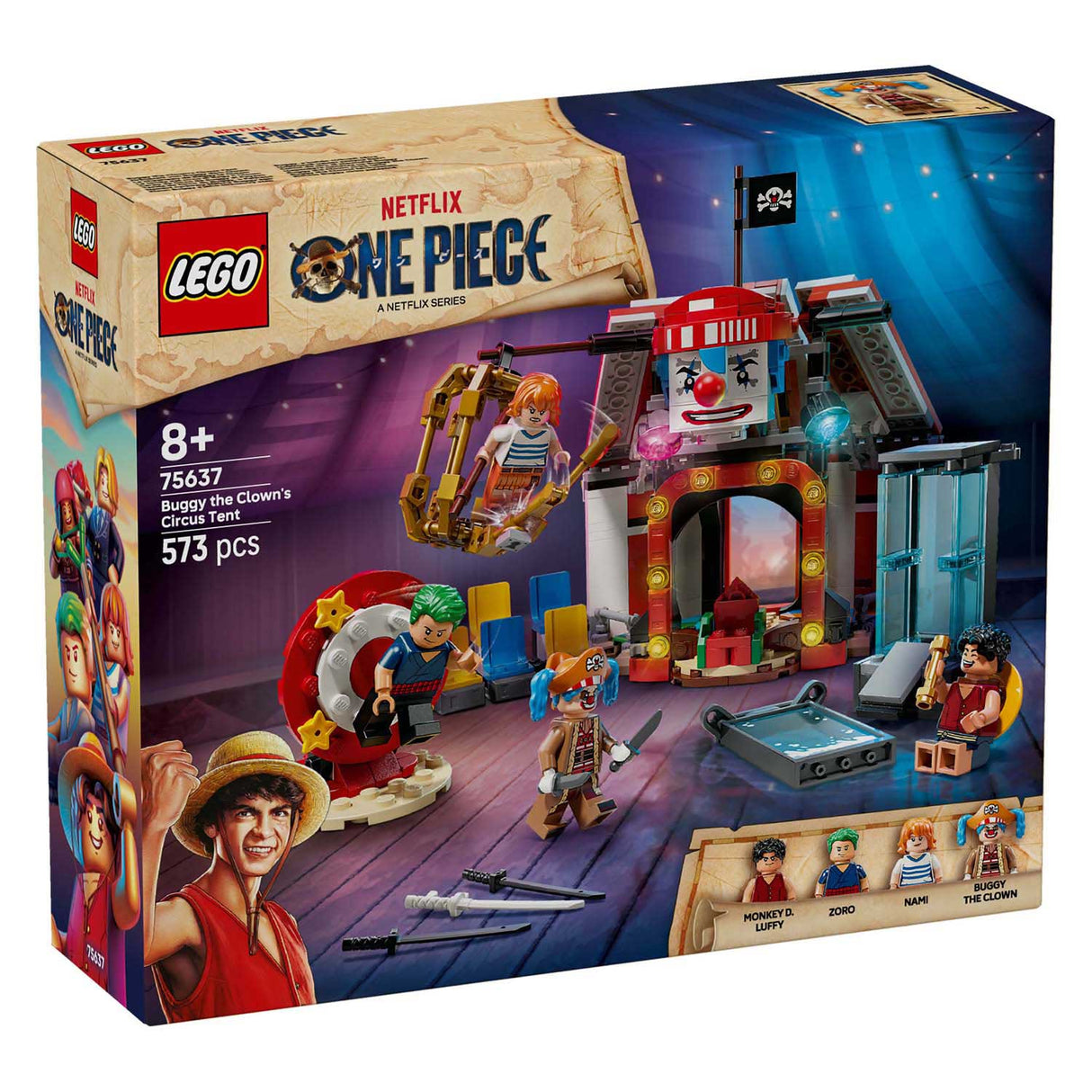 Lego one piece 75637 circustent van buggy de clown