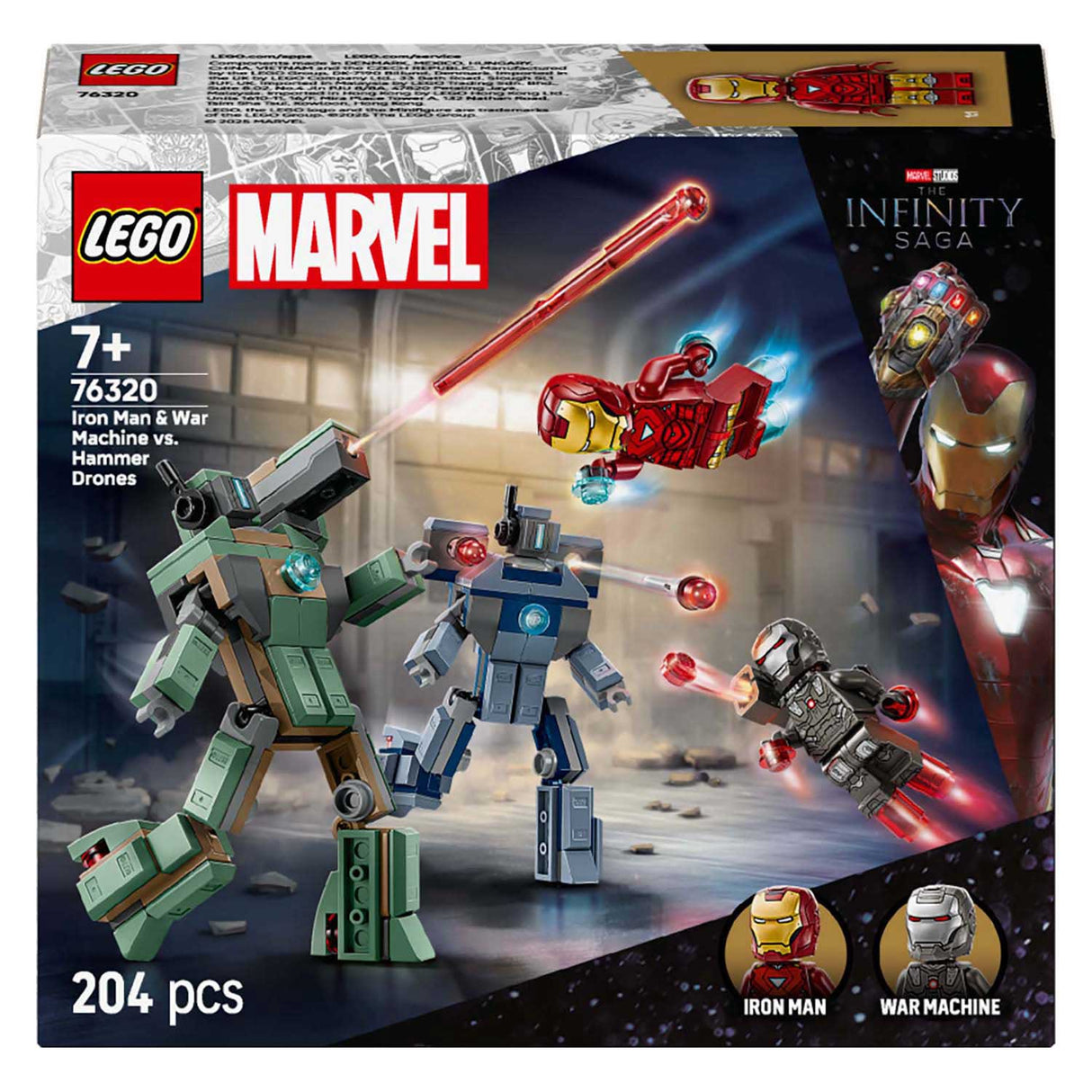 Lego Super Heroes Marvel 76320 Iron Man and War Machine vs Hammer Dronen