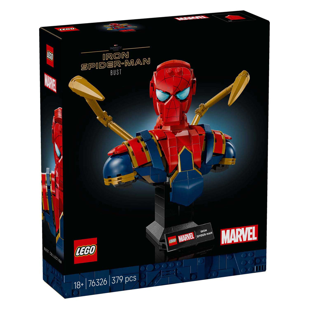 Lego super heroes 76326 iron spider-man bust