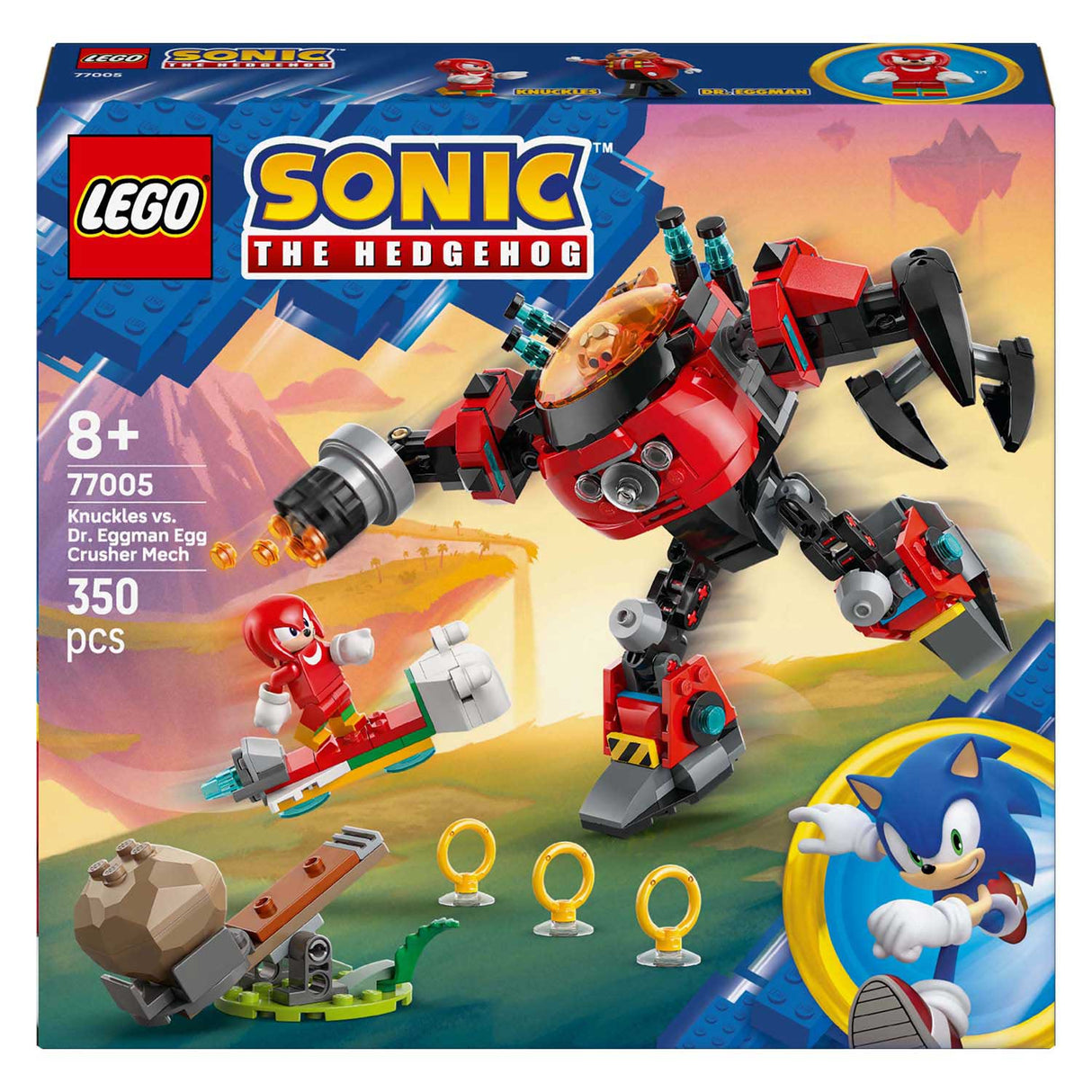 „Lego Sonic 77005 Knuckles“ prieš „Dr. Eggman“ kiaušinių smulkintuvą