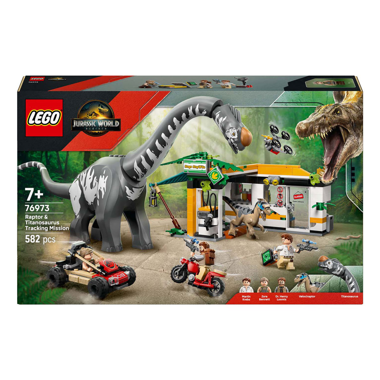 Lego Jurassic World 76973 Missione di ricerca di rapaci e titanosauri