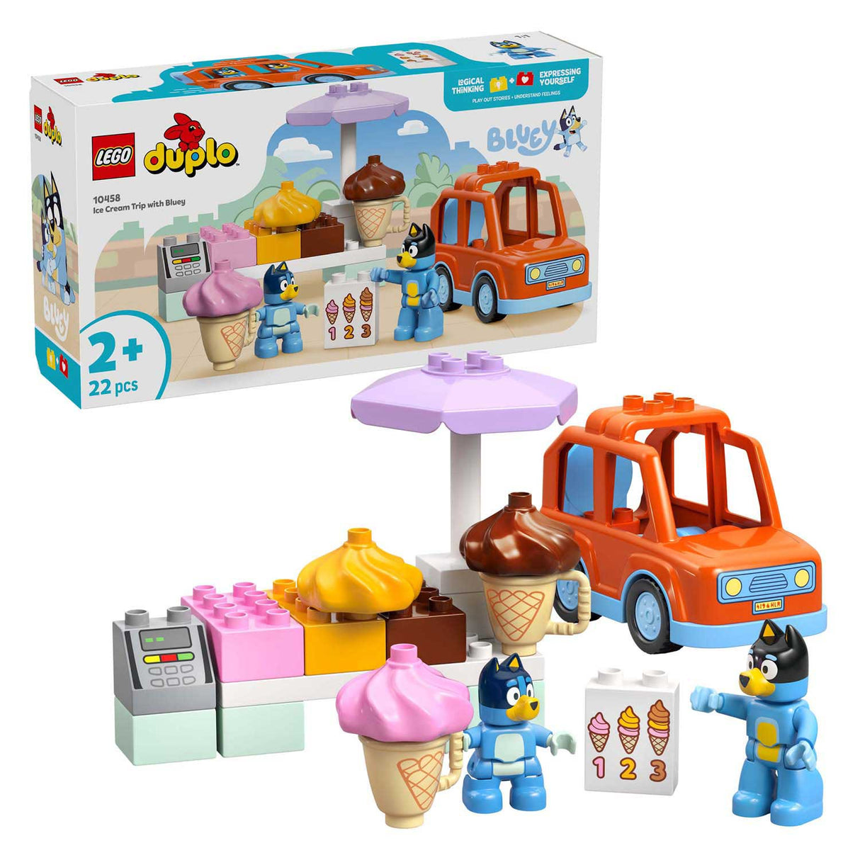 Lego Duplo 10458 bekommt ein Eis mit Bluey