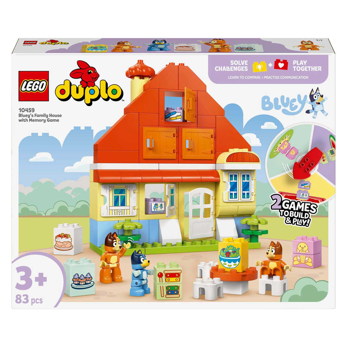 Lego Duplo 10459 casa de Bluey e sua família com jogo da memória