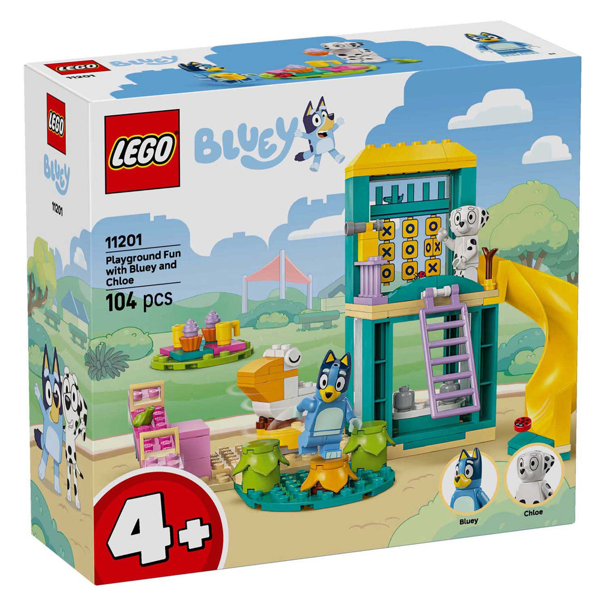 Lego duplo 11201 bluey en chloe in de speeltuin