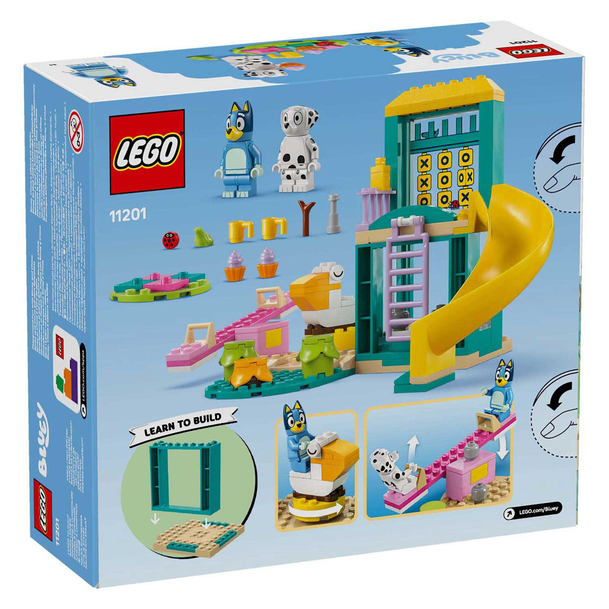 Lego duplo 11201 bluey en chloe in de speeltuin