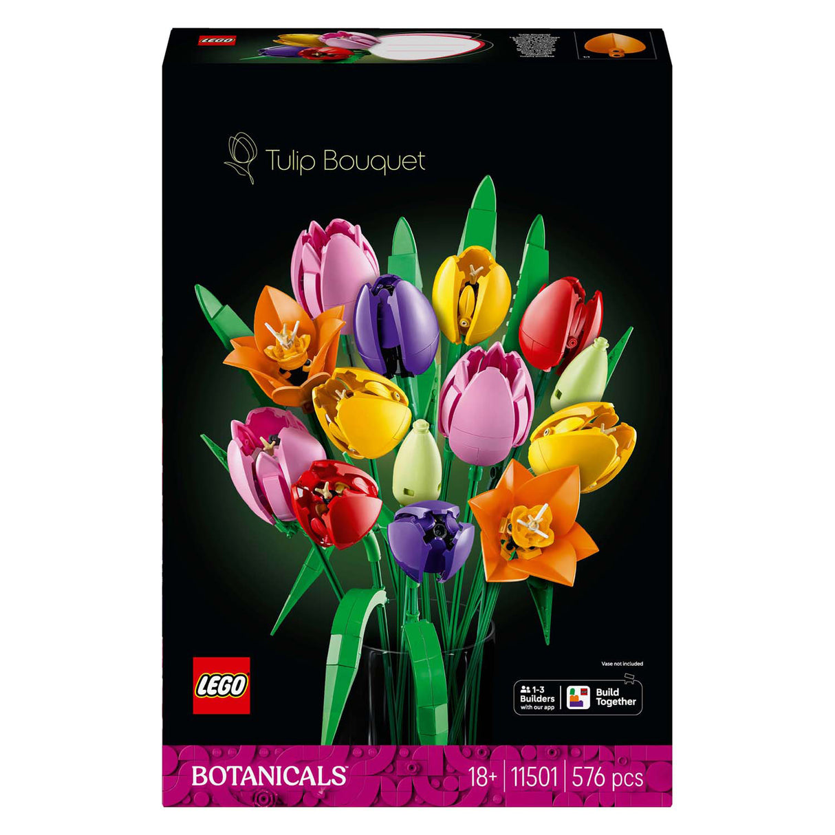 Buquê Lego Botanicals 11501 com decoração de flor de tulipa