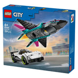 Lego city jet vs. car6 constructiespeelgoed