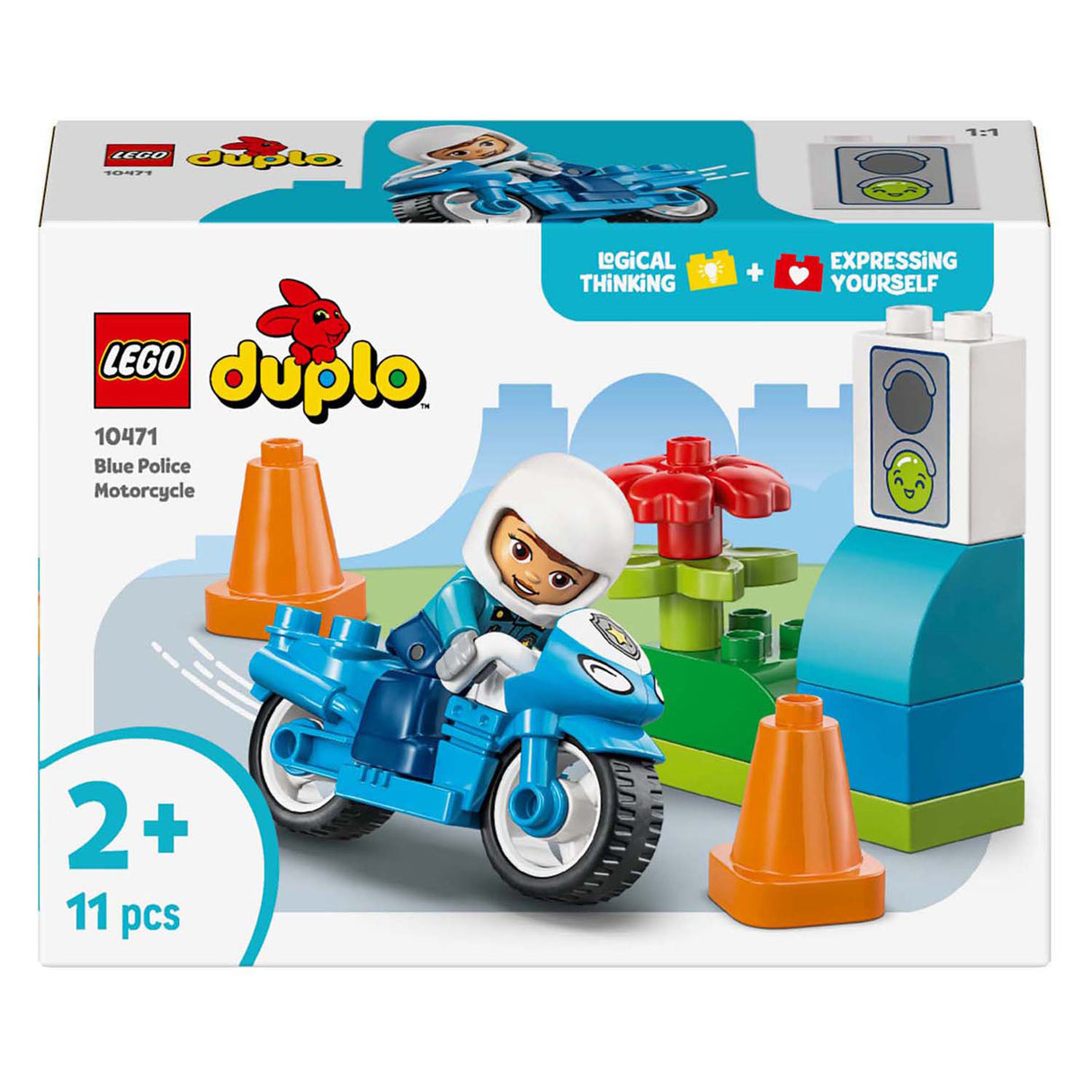 Lego Duplo 10471 blaues Polizeimotorrad