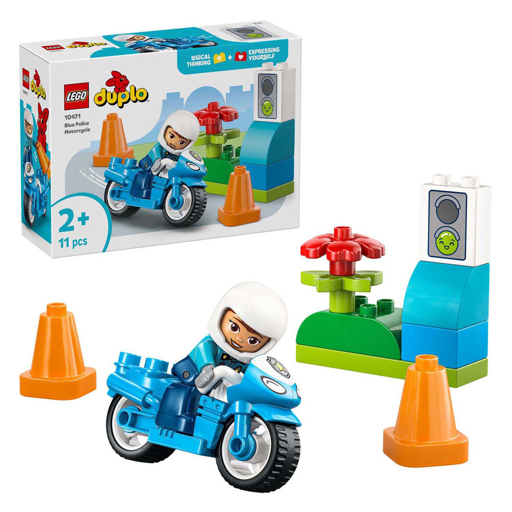 Lego Duplo 10471 moto de policía azul