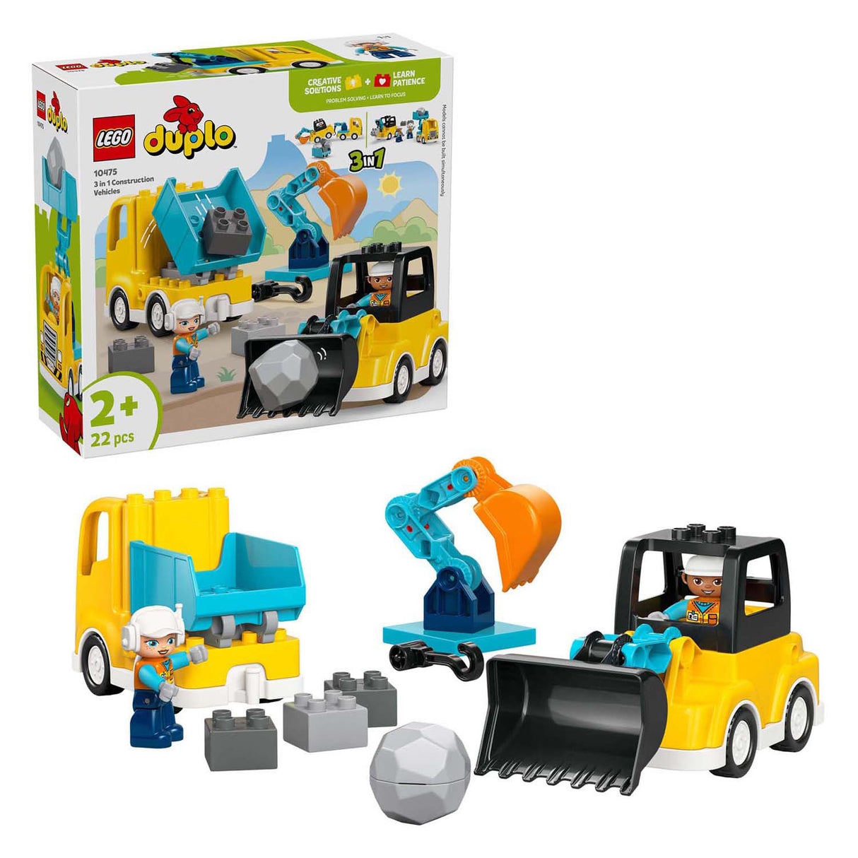 Lego duplo 10475 3-in1 bouwvoertuigen