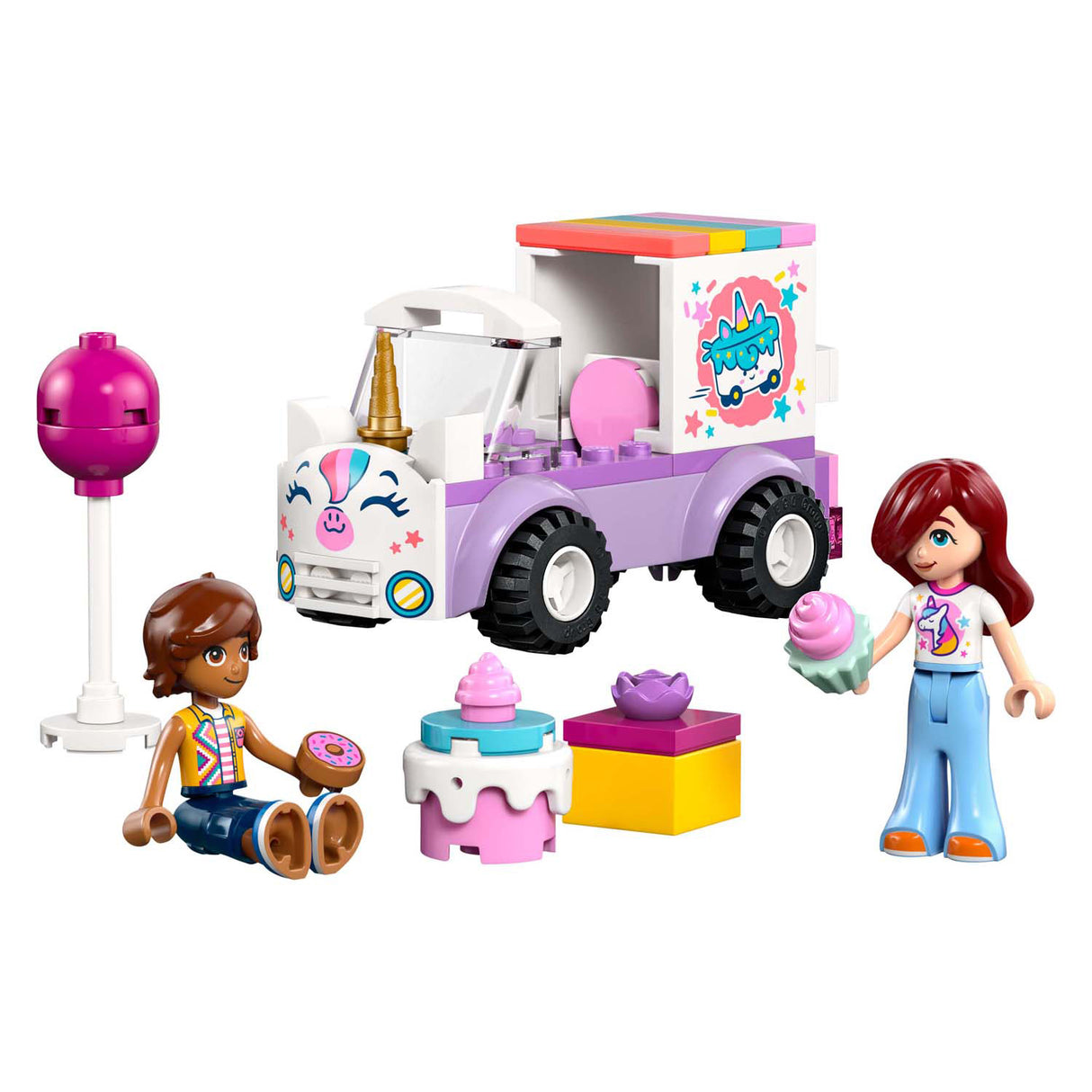 Lego friends 42675 unicorn cake delivery car