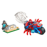 Lego marvel 11206 spidey on his motorcycle vs. rhino