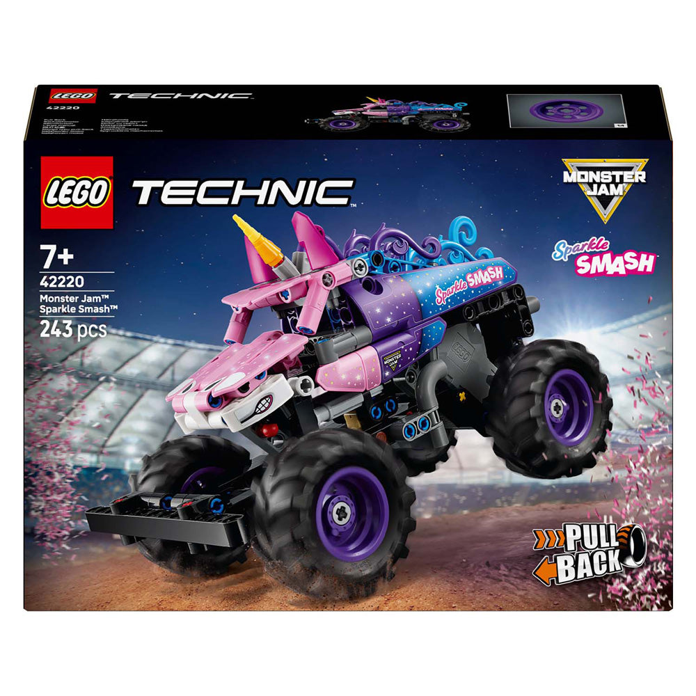 Lego Technic 42220 Monster Jam Sparkle Smash Tira indietro