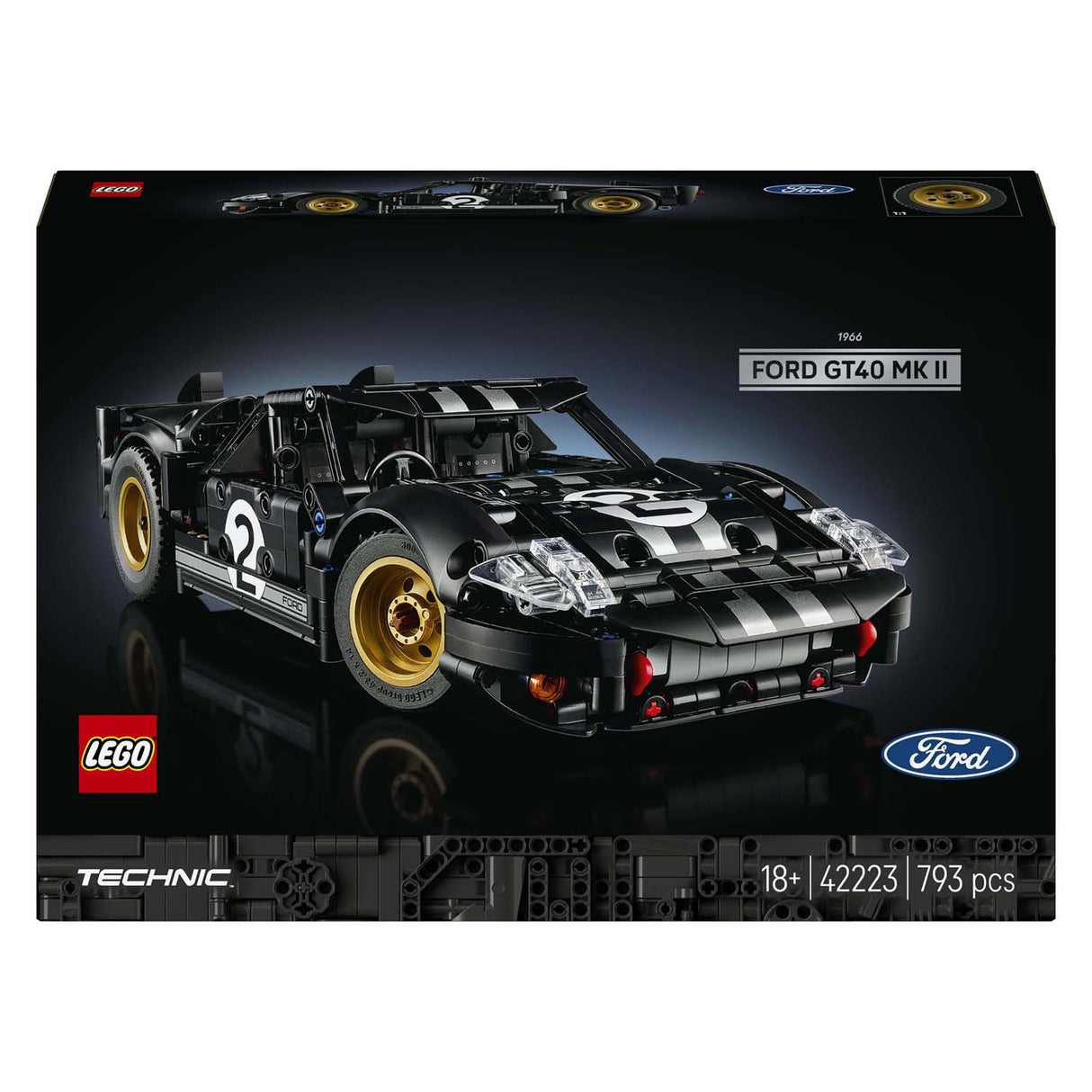 Lego technic 42223 1966 ford gt40 mkii racing car