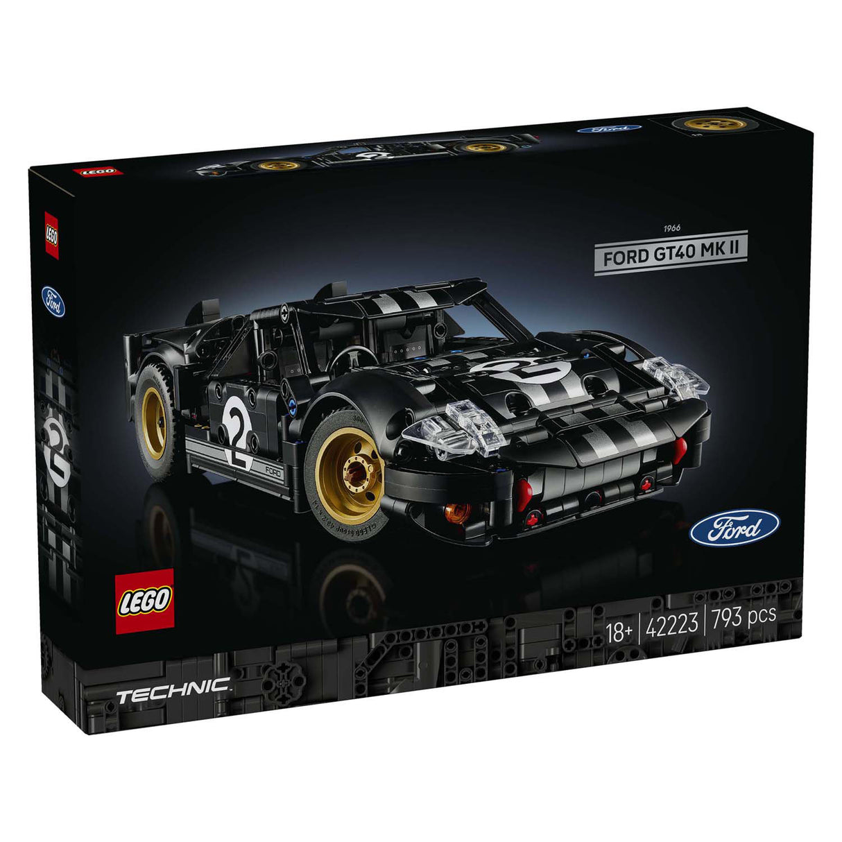 Lego technic 42223 1966 ford gt40 mkii carr rásaíochta