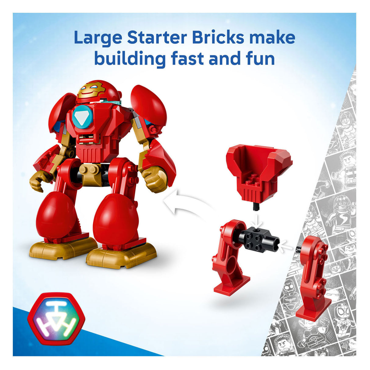 Lego marvel 11209 ultron tegen iron man