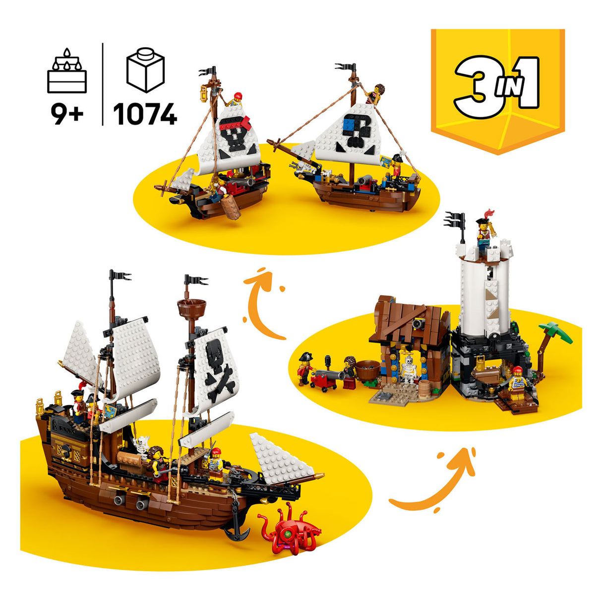 Lego Creator 31387 Classic Pirate Ship