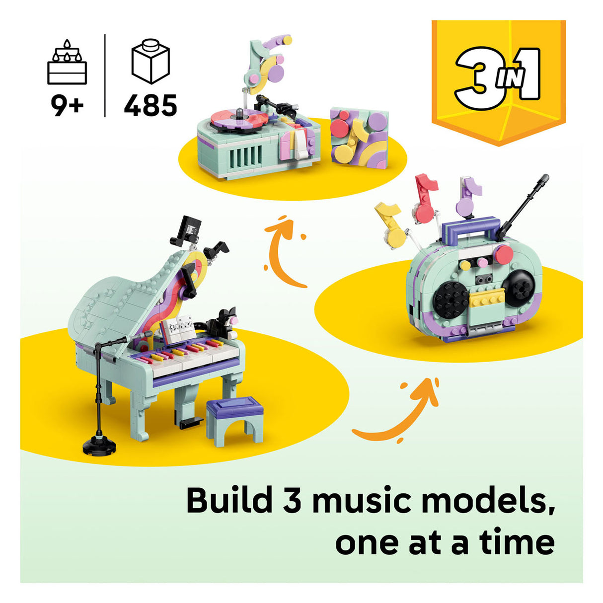 Lego creator 31392 piano met kat