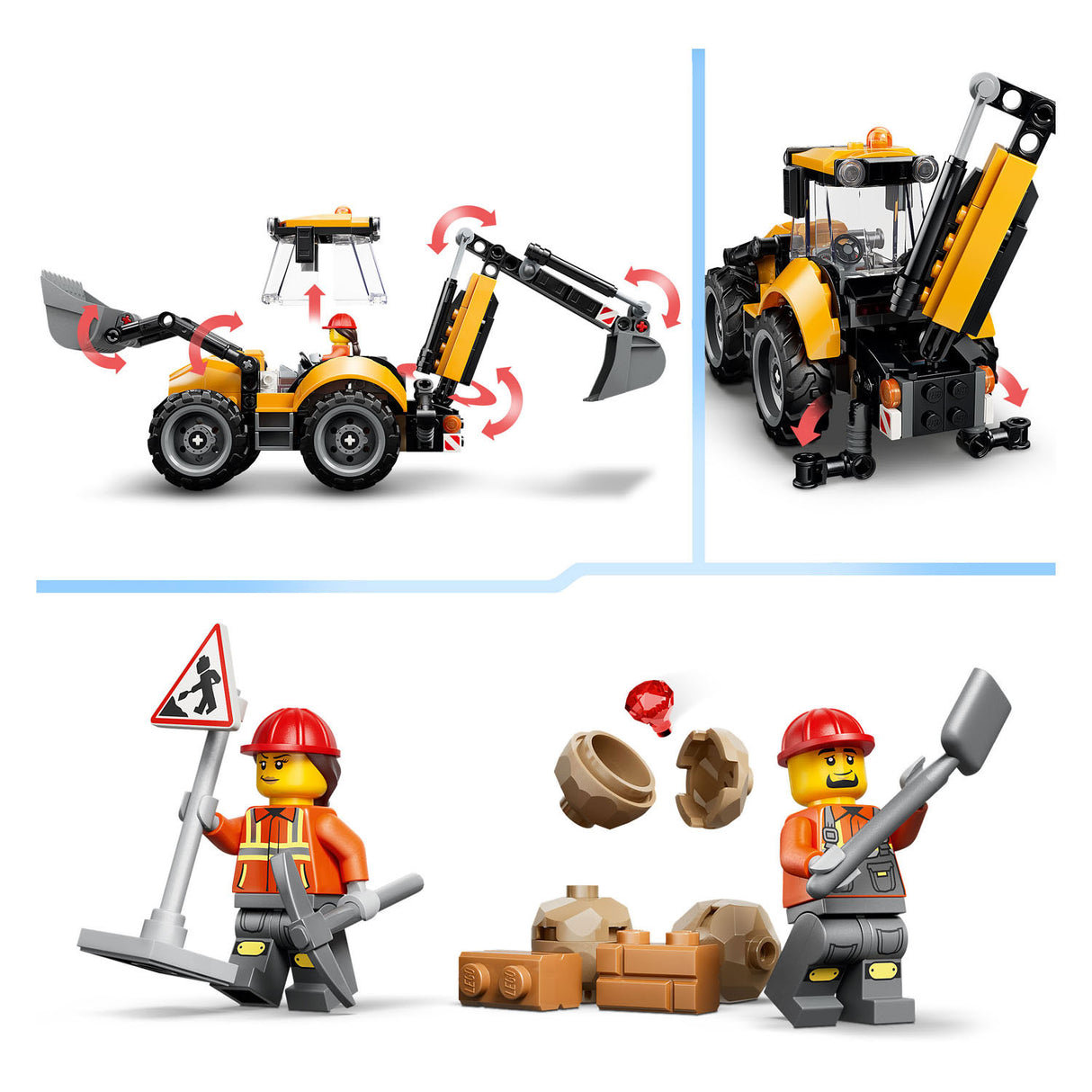 Lego city 60480 gele graaflaadmachine