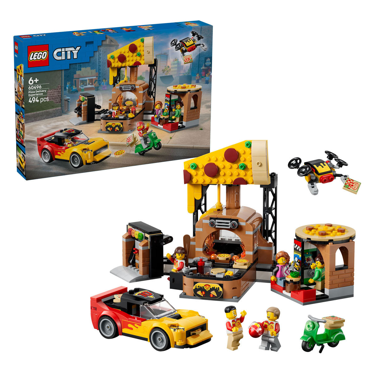 Lego City 60496 Pizza Center with Vehicles