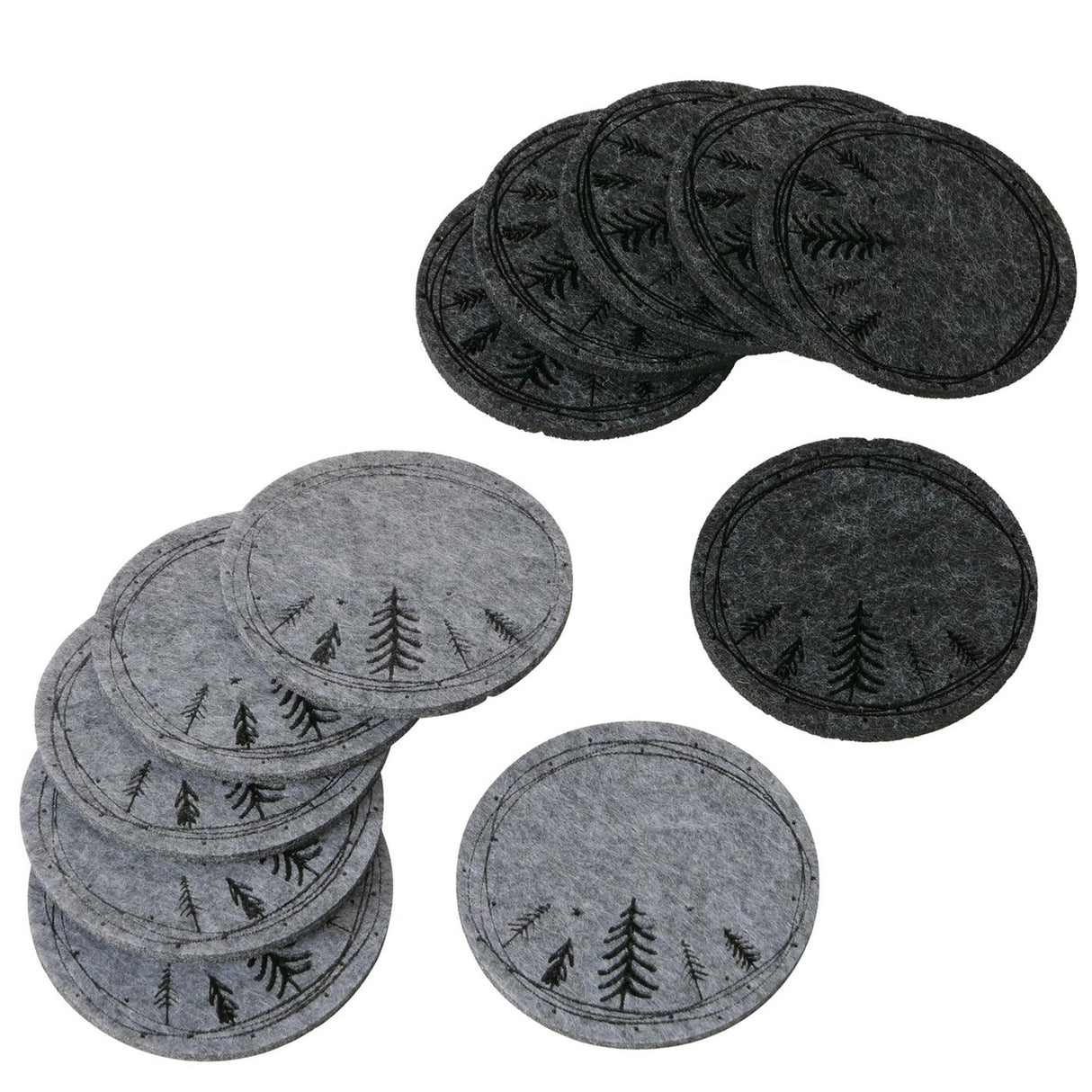 Boltze home onderzetter oslo 6-delig d10cm vilt