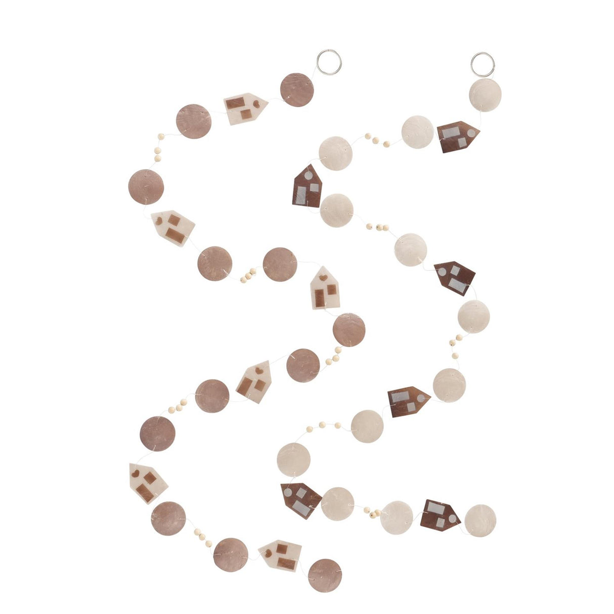 Boltze home capiz guirlande huisjes l180cm