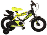 Volare Sportivo Children's bike Boys 12 inch neon yellow black Two hand brakes 95% assembled