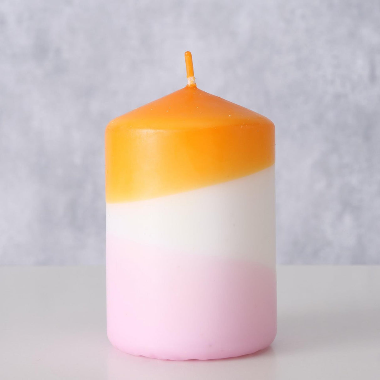 Boltze home candle splash dip dye h9cm orange lilla