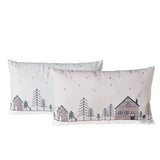 Boltze home kussen homewood huisjes 30x50cm