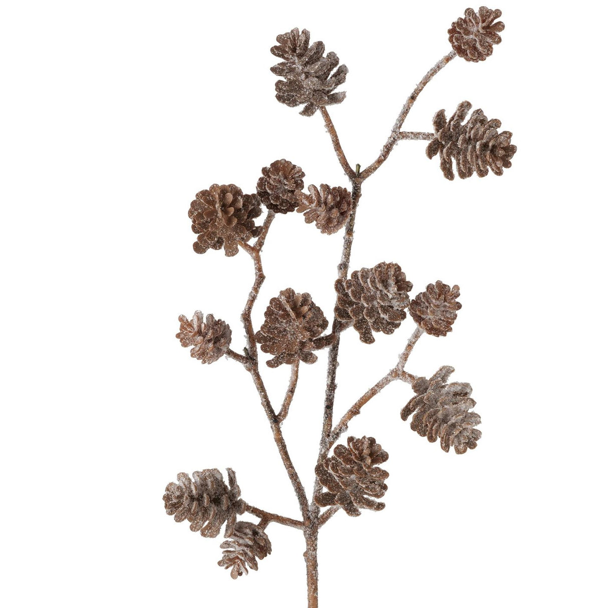 Boltze home kunsttak dennenappel besneeuwd h50cm