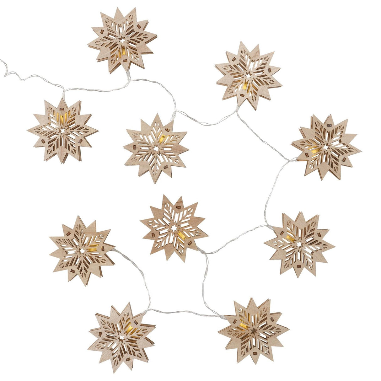Boltze home lichtketting led met 10 houten sterren