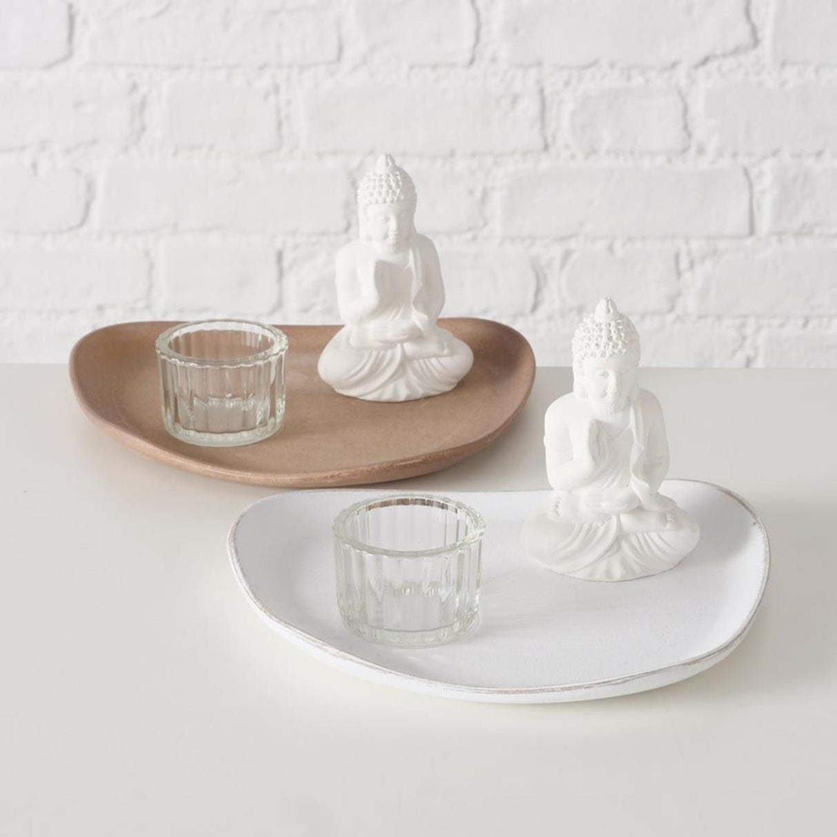 Boltze home dienblad met decoratie 2 assorti