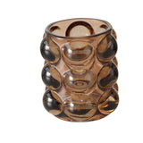 Boltze home theelichthouder h9 cm bruin 3 assorti